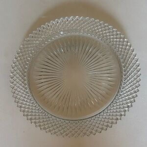 Antique Elegant Clear Glass Plate 10”